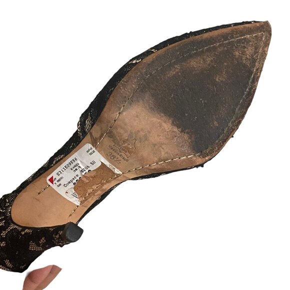 Alice & Olivia Delila Lace Ankle Strap Stiletto Heels Size 8 - Picture 6 of 8